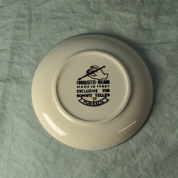 harp? vintage Musicalia Bonwit Teller plates gold coaster (w1175) - Picture 3 of 4